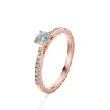 Pierścionek z różowego złota z diamentami AJPZ_079